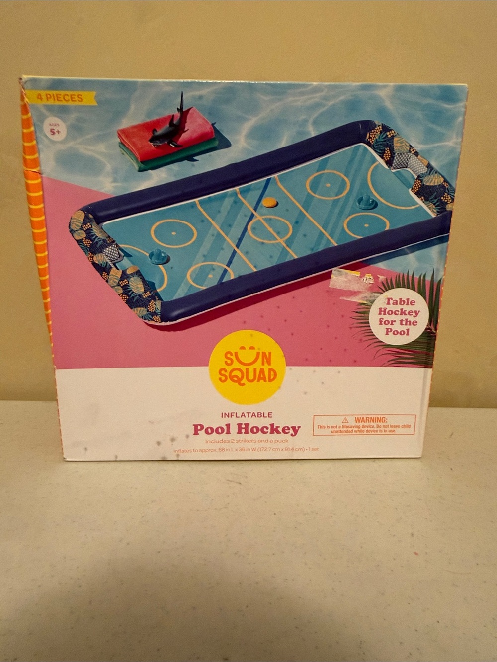 Sun Squad Inflatable Pool Hockey - Blue